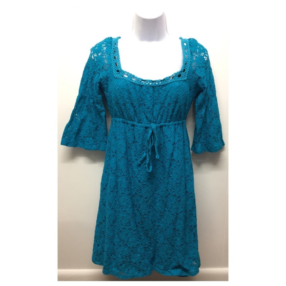 Laundry Shelli Segal | Crochet Babydoll Dress Swim •